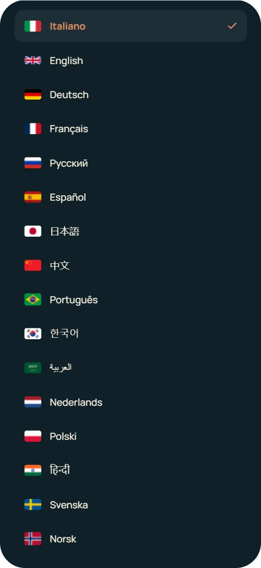 Language switching from the menu