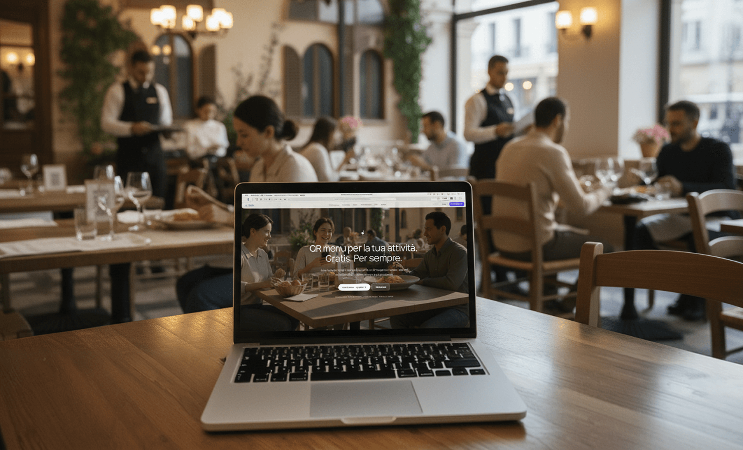 Pannello di controllo Stello con menu digitale e analytics QR scan