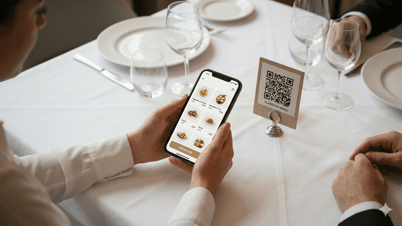 Menu multilingue per ristorante: 15 lingue AI e allergeni EU